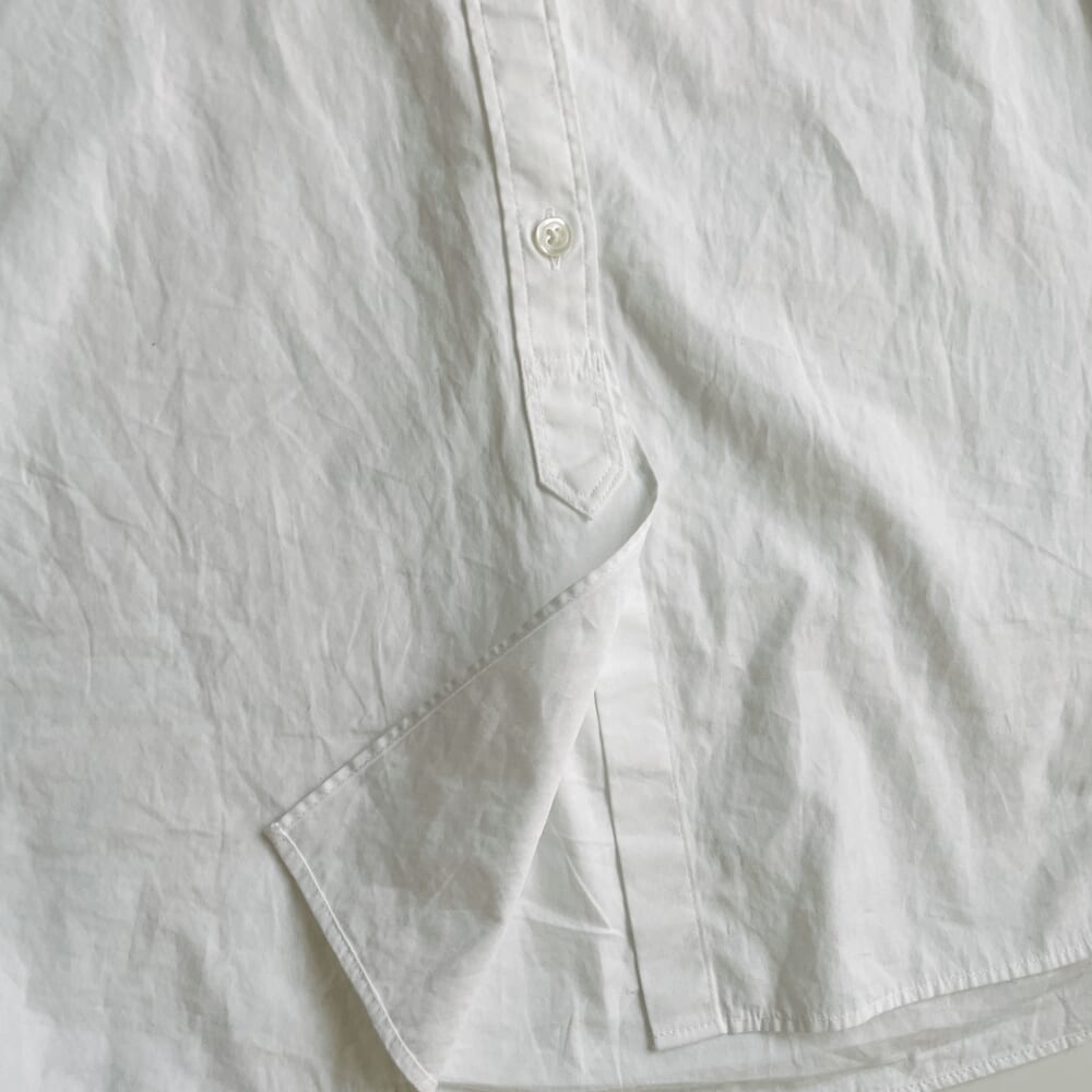 無印良品　スタンドカラー長袖ロングシャツ