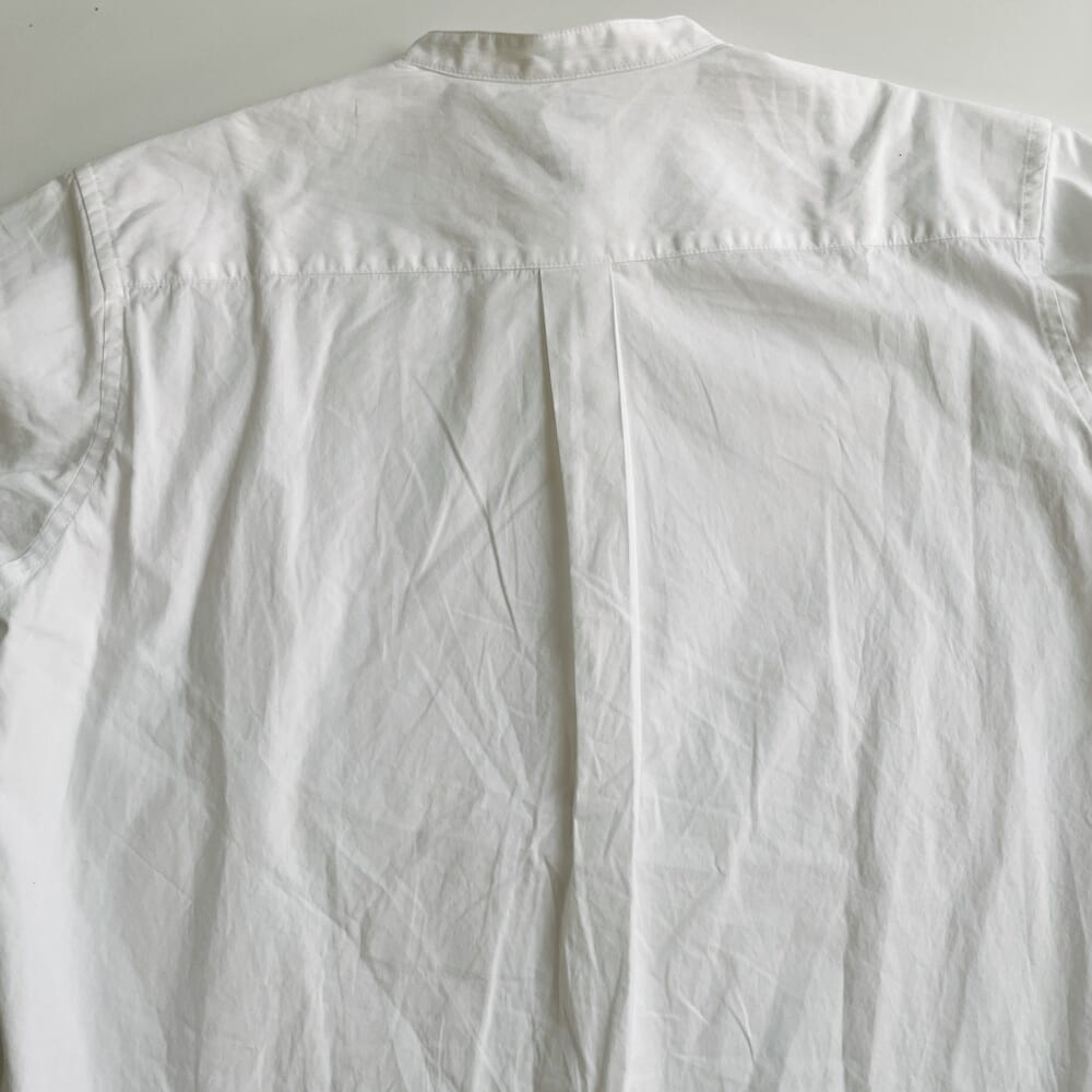 無印良品　スタンドカラー長袖ロングシャツ