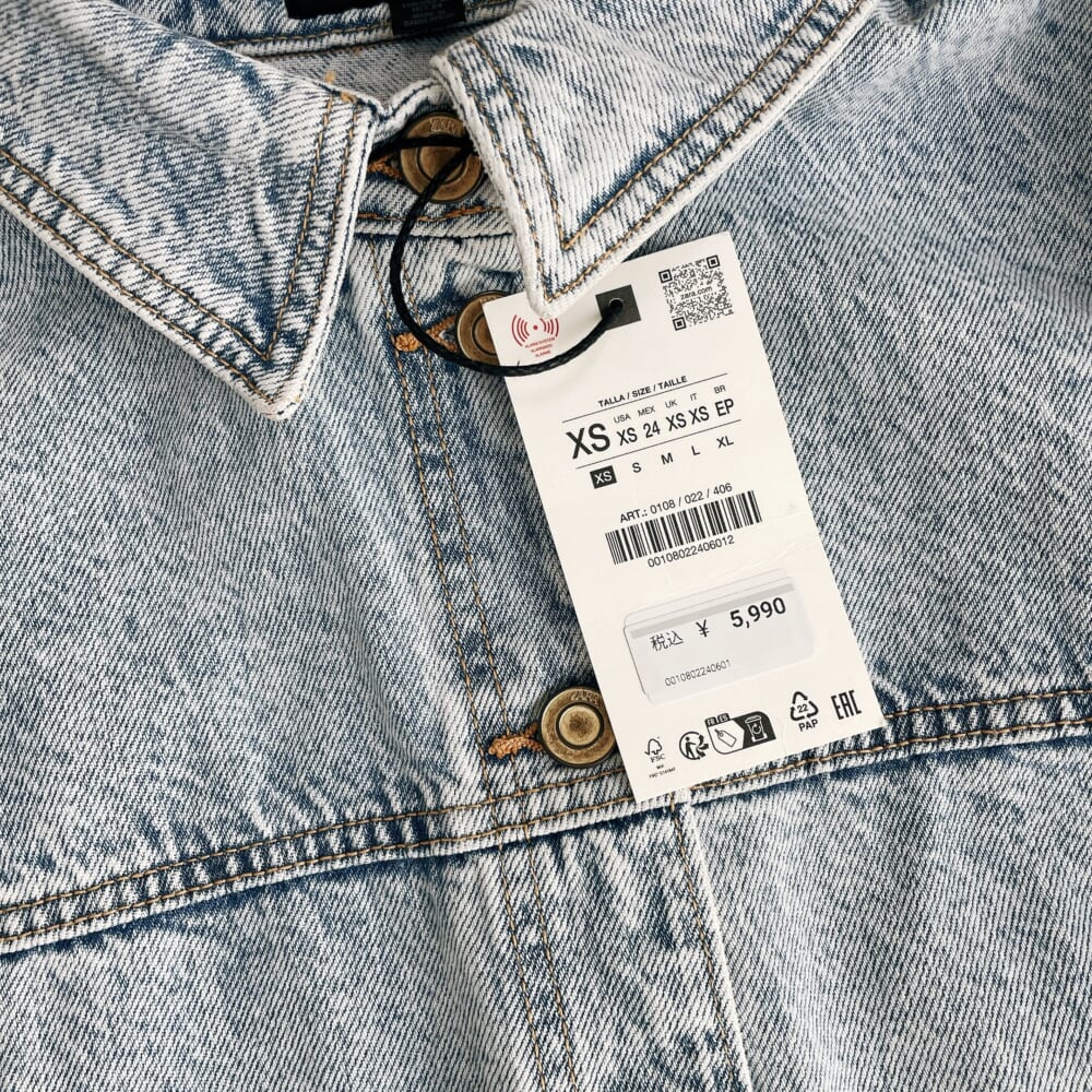 ZARA　デニムジャケット　春コーデ