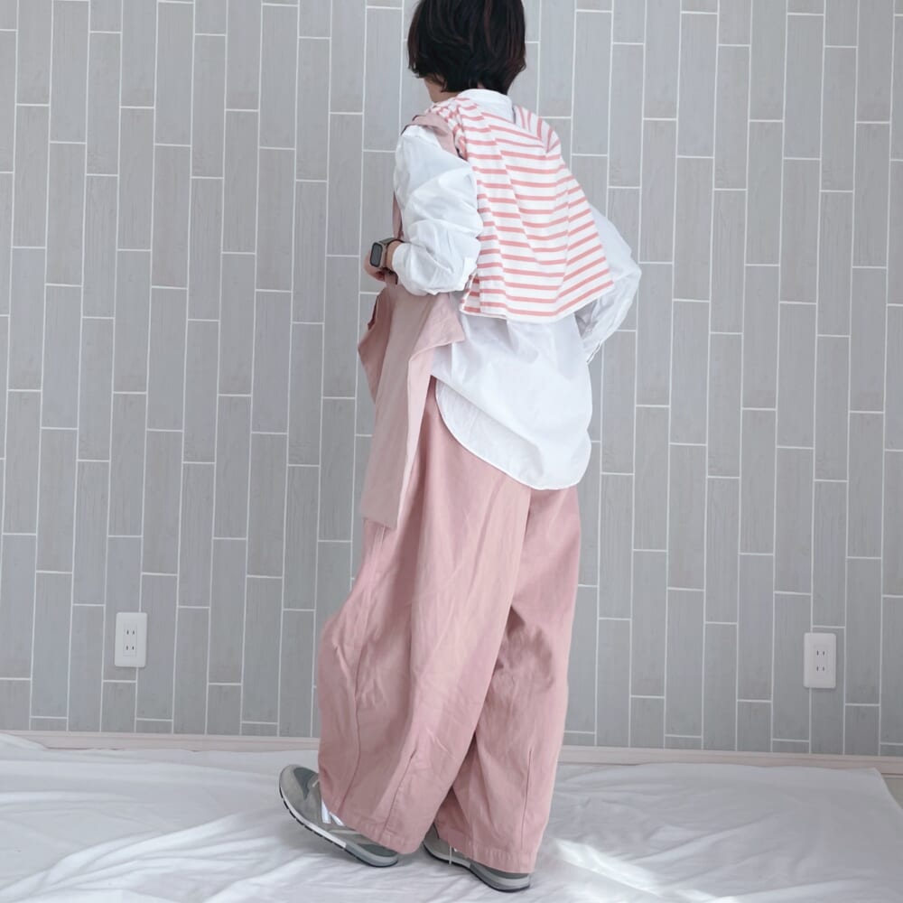 無印良品　スタンドカラー長袖ロングシャツ