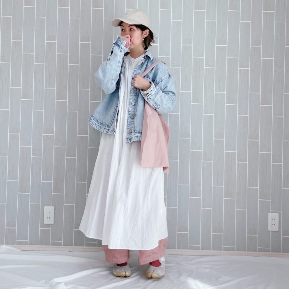 ZARA　デニムジャケット　春コーデ