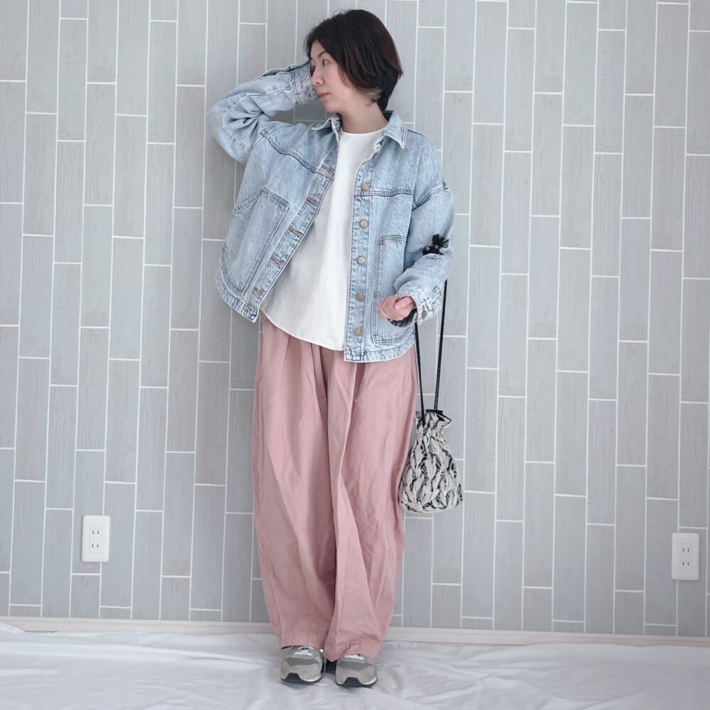 ZARA　デニムジャケット　春コーデ