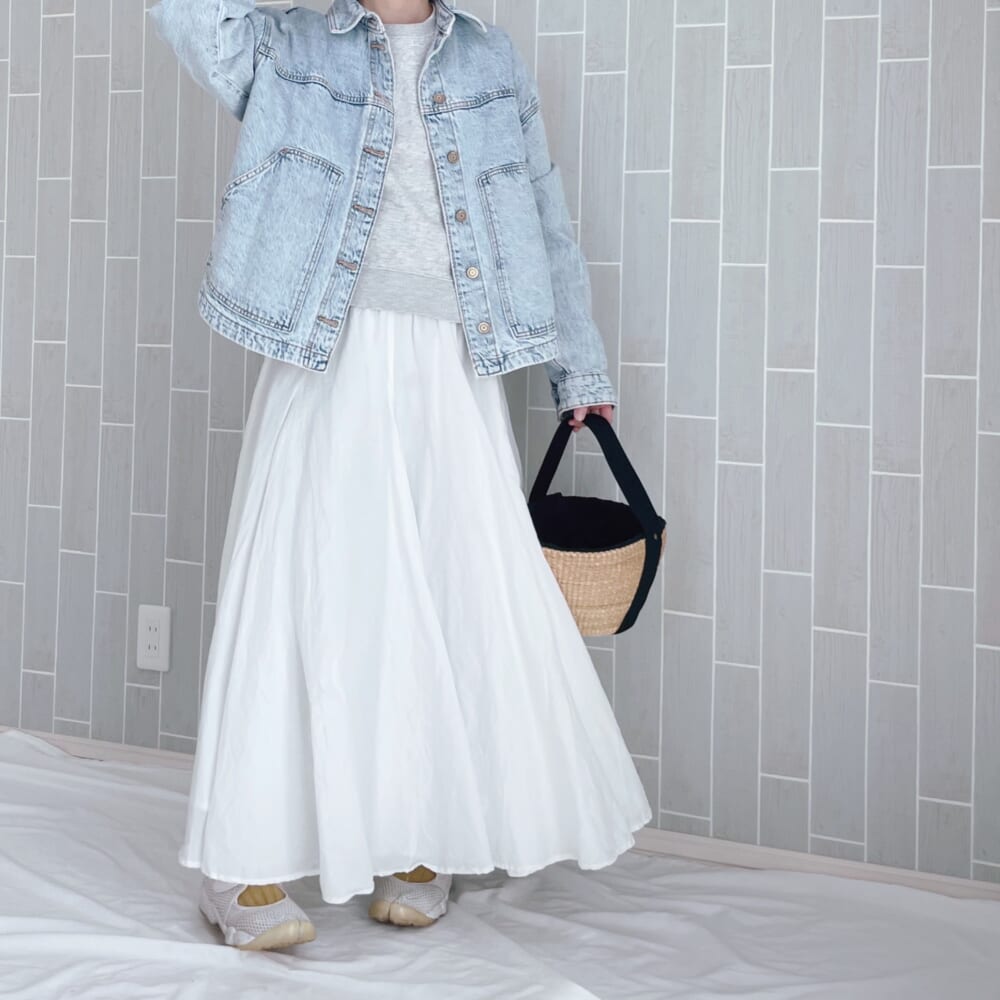 ZARA　デニムジャケット　春コーデ