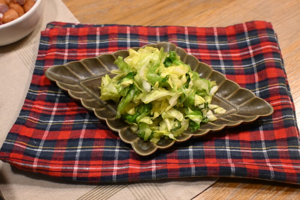 長谷川あかり　LEEレシピ　キャベツ　大葉6