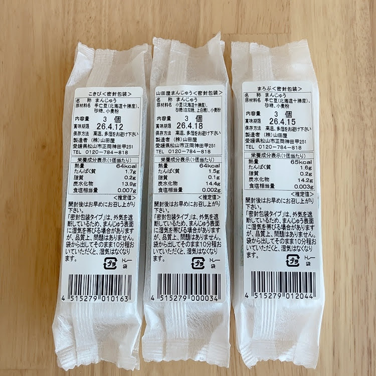 山田屋まんじゅう　裏側