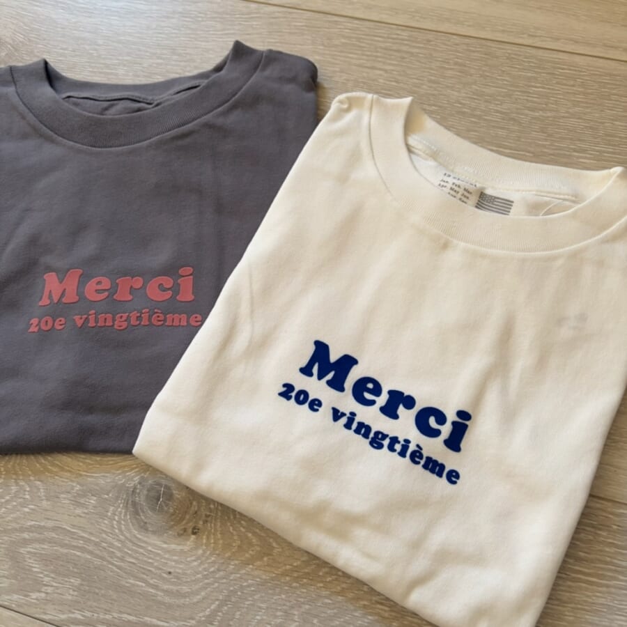 12closet
【洗える】USA コットン Merci Tシャツ