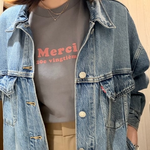 12closet
【洗える】USA コットン Merci Tシャツ