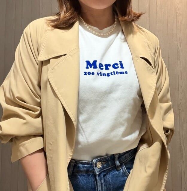 12closet
【洗える】USA コットン Merci Tシャツ