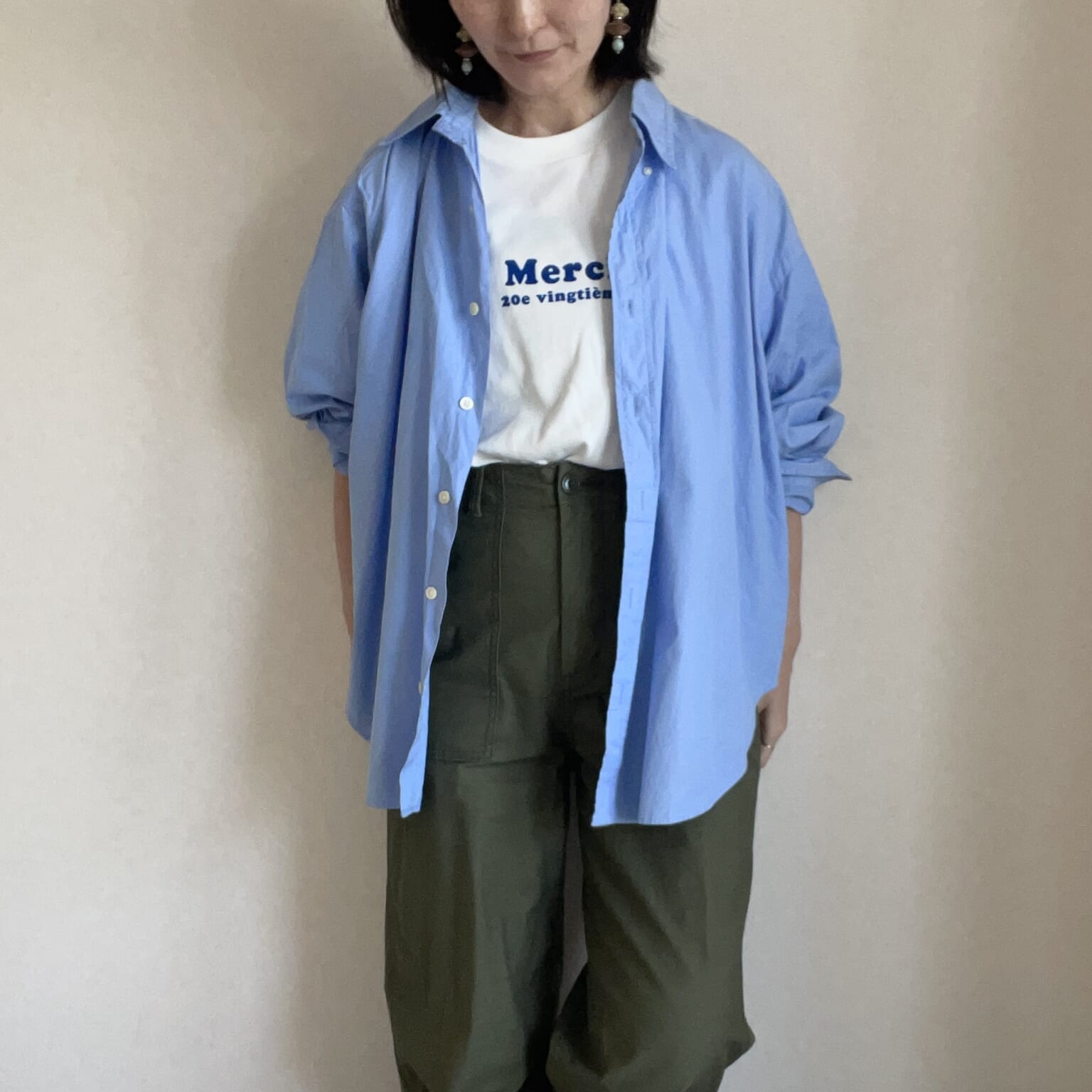 12closet
【洗える】USA コットン Merci Tシャツ