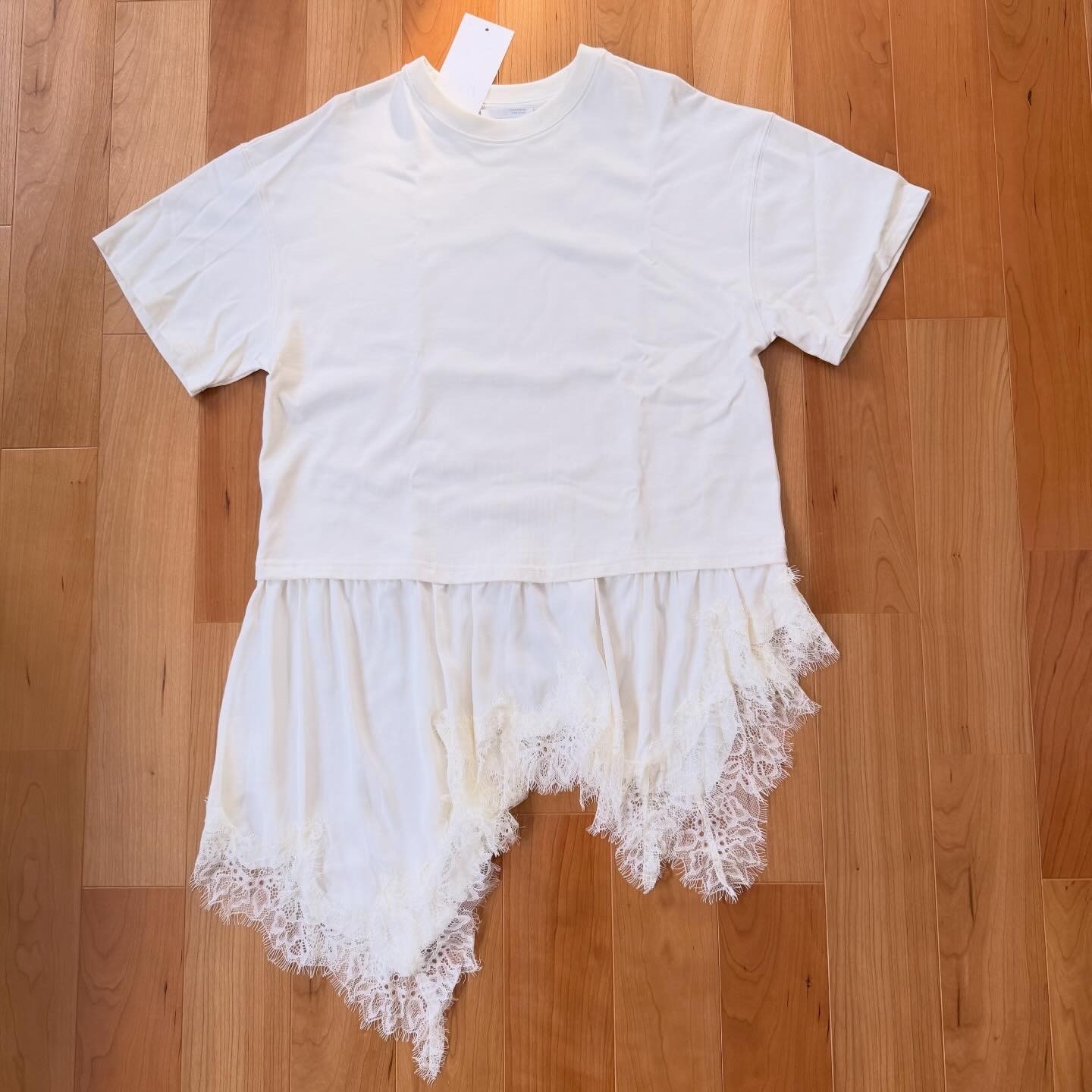 ZARA レースコンビTシャツ