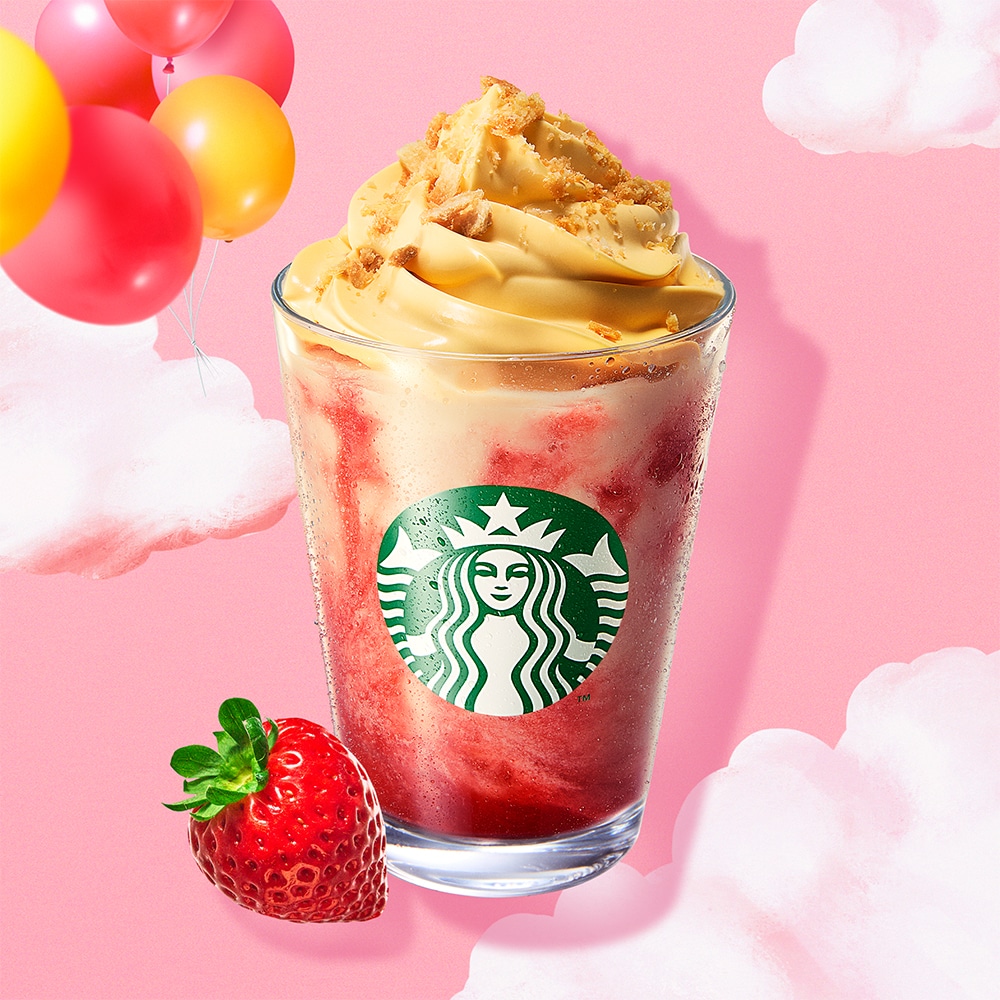 スターバックス新作『ストロベリー シュークリーム フラペチーノ®』 
