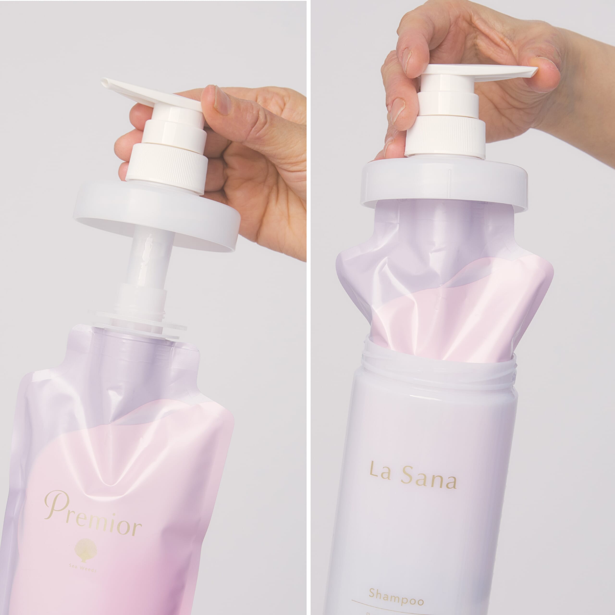 全シリーズ共通のリフィル交換型ボトルを採用!