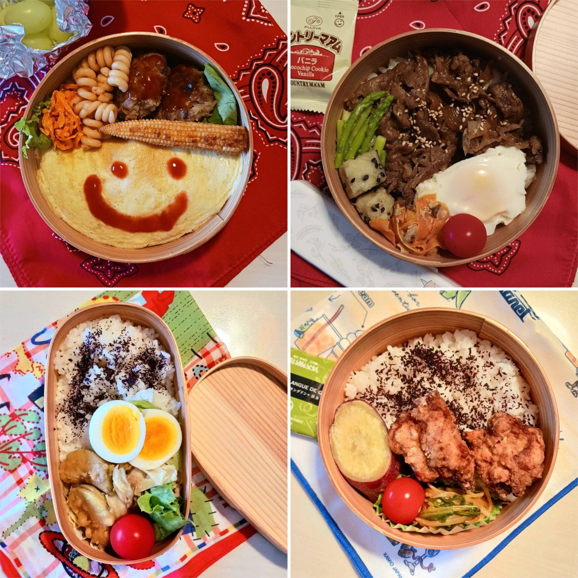 mieさん作の曲げわっぱ弁当集合