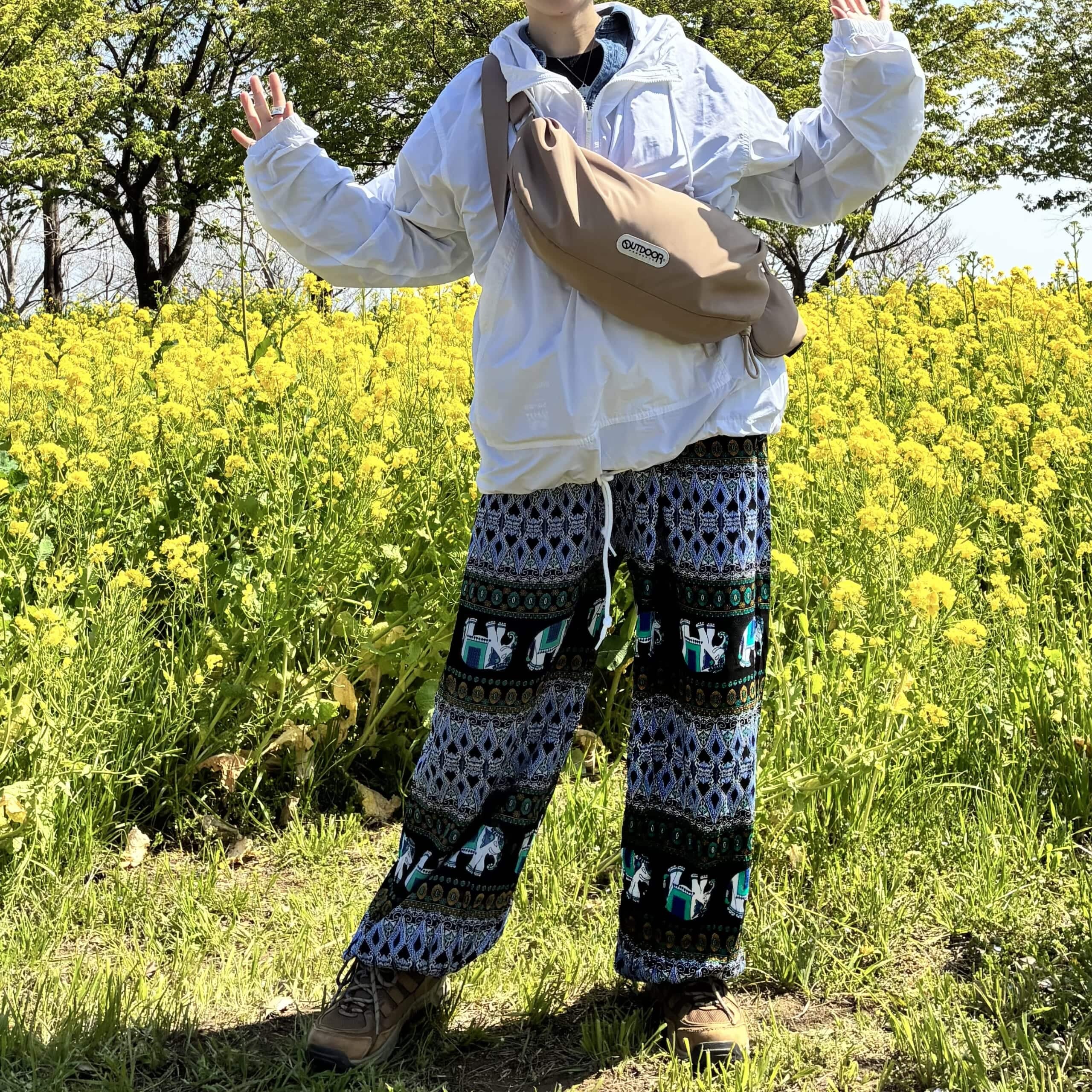 マザー牧場 菜の花 アフラフォーコーデ