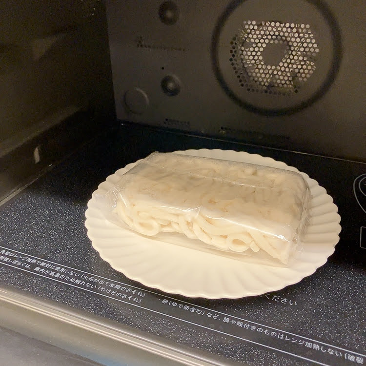 電子レンジ うどん