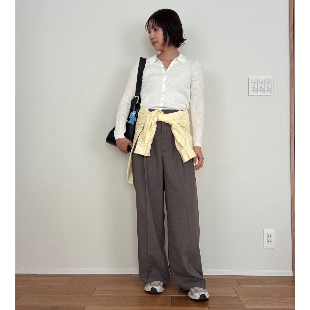 ユニクロ　カーディガン　コーデ