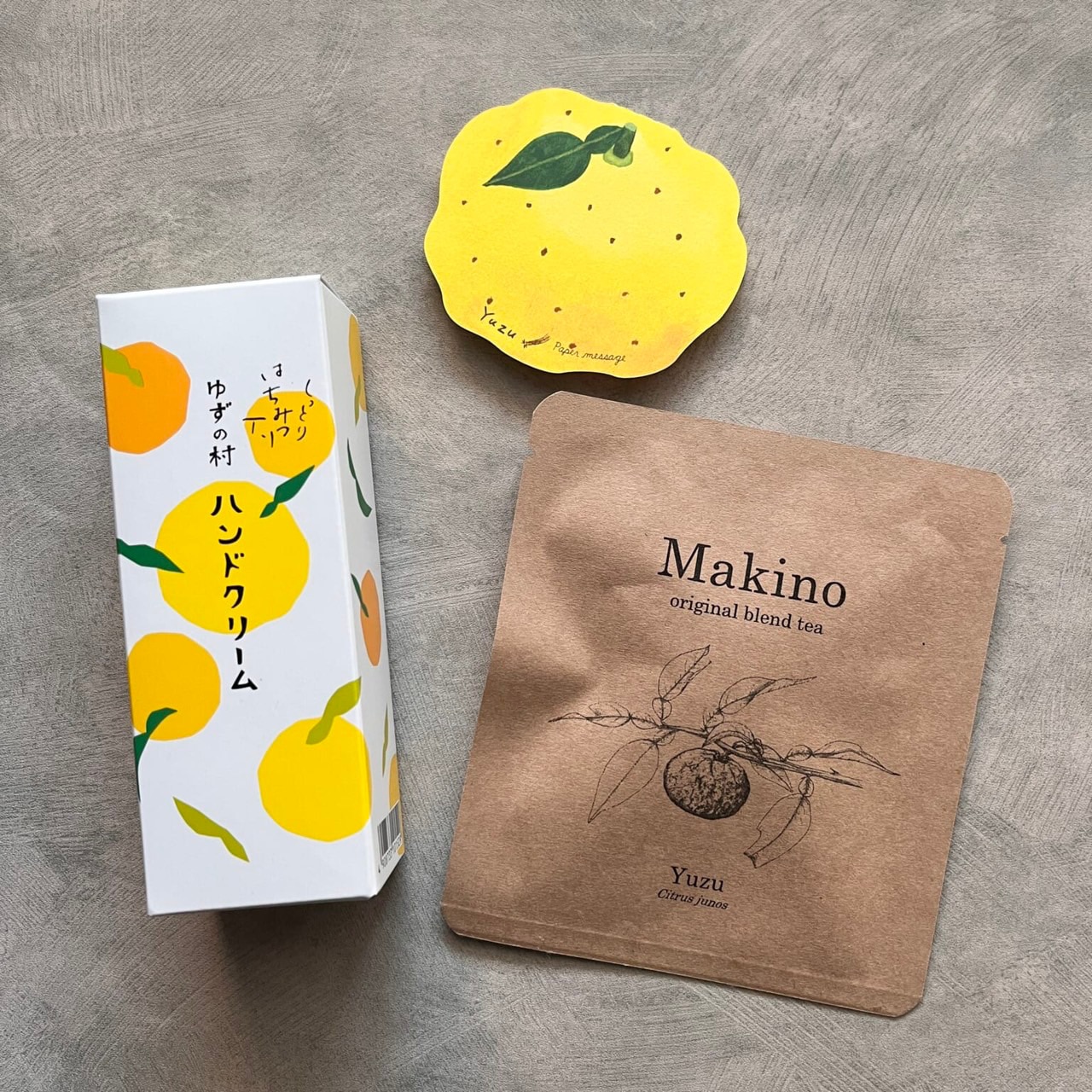 「Makino original blend tea Yuzu」
「ゆずの村 ハンドクリーム」