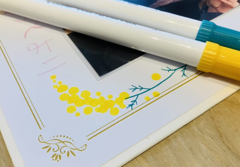 ドットペン
ミモザ
色紙