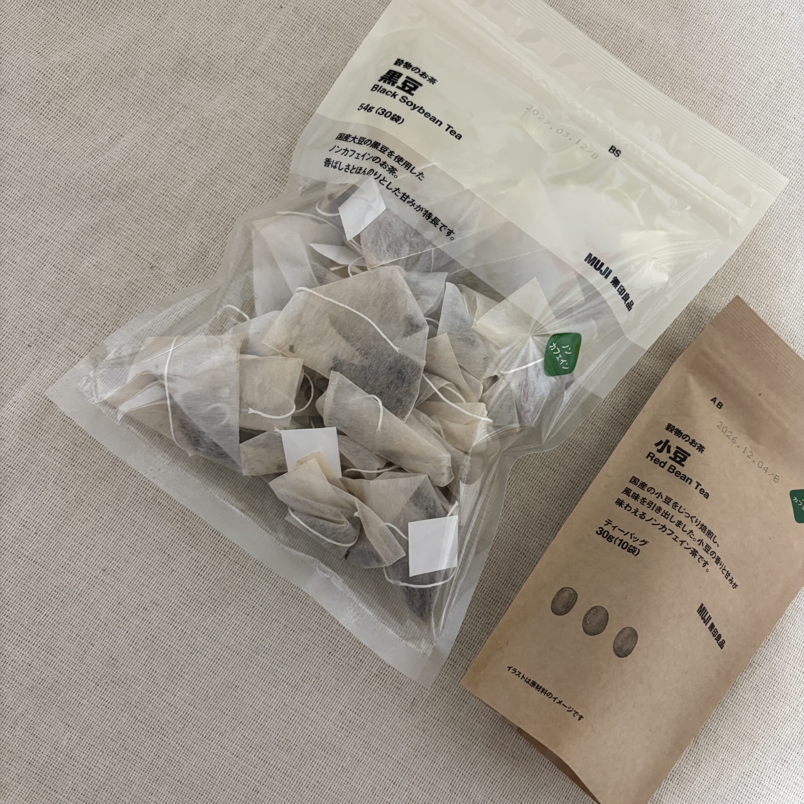 無印良品　穀物のお茶　黒豆茶　小豆茶