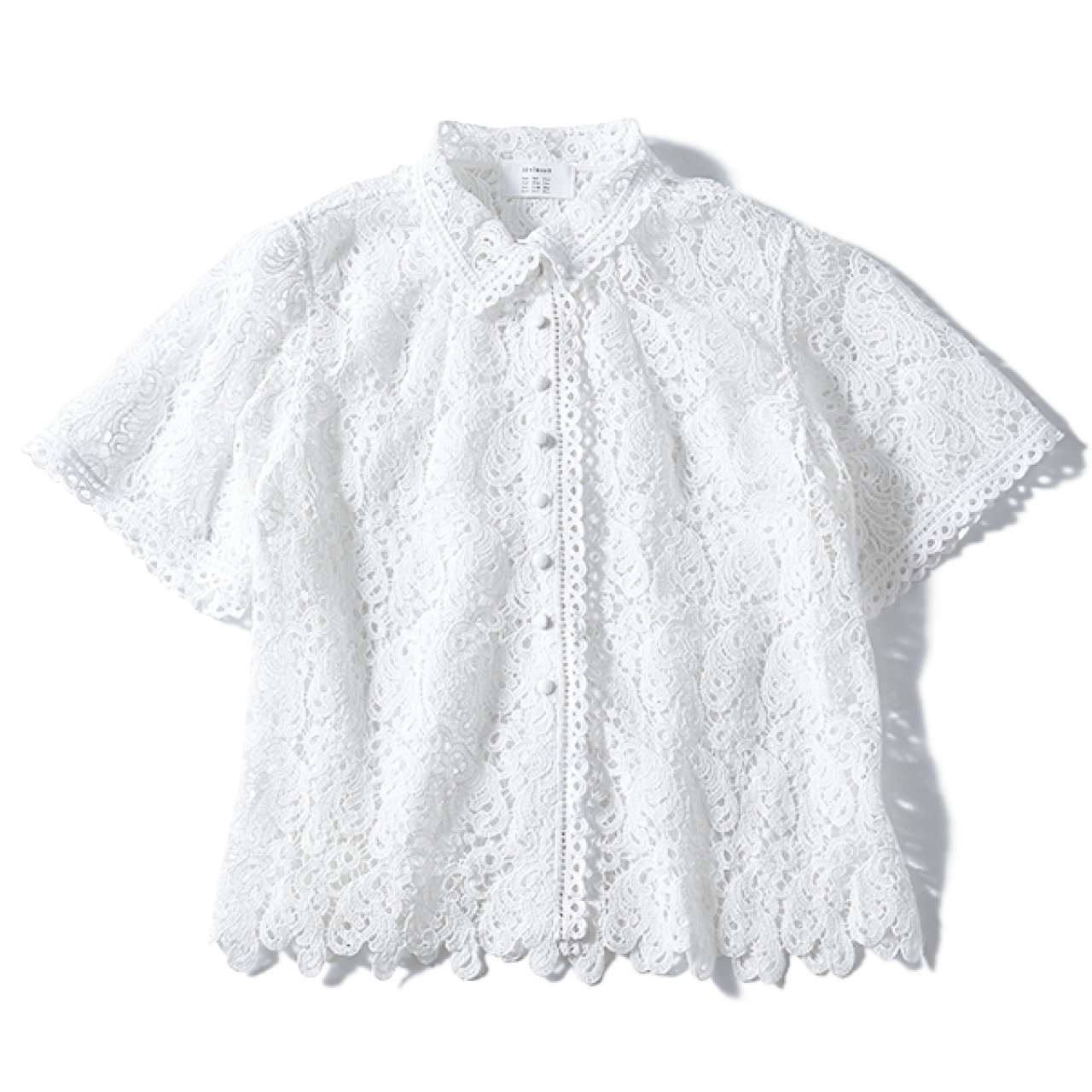 20th Anniv. LEE限定 12closet（トゥエルブクローゼット）【洗える】【石上美津江さんコラボ】インドレースシャツブラウス