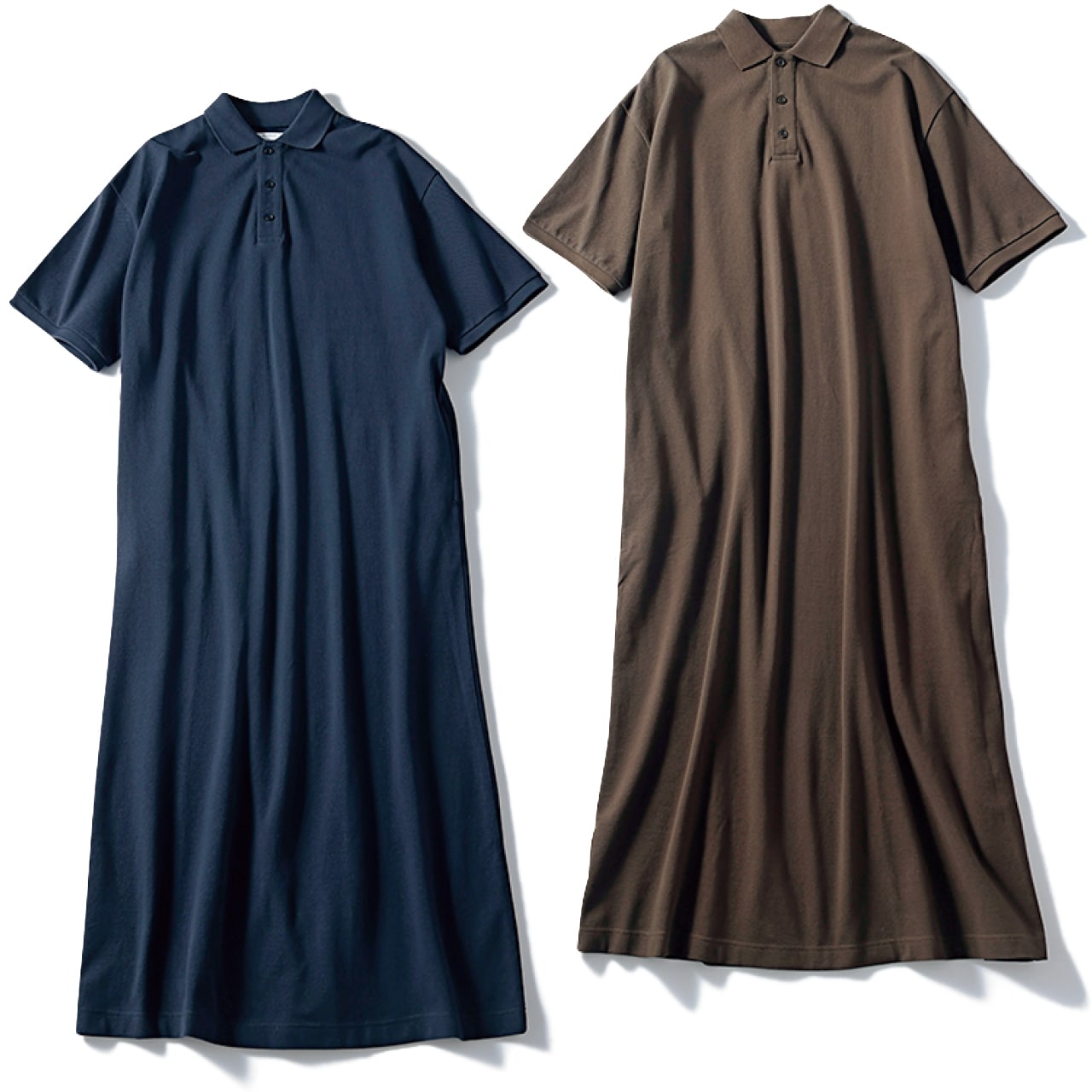 20th Anniv. LEE限定 12closet（トゥエルブクローゼット）【洗える】【石上美津江さんコラボ】鹿の子ポロワンピース