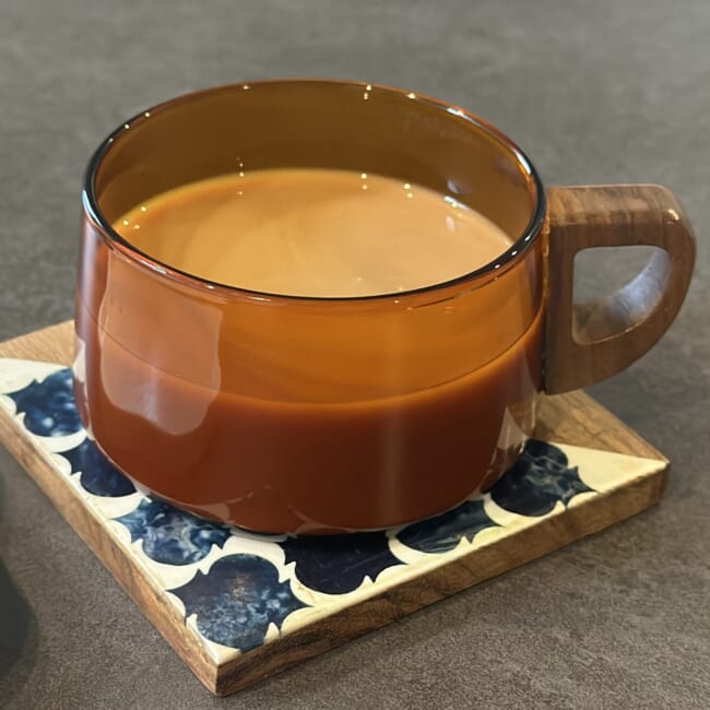 【a.depech |アデペシュ 】ガラス×ウォールナットのティーカップ