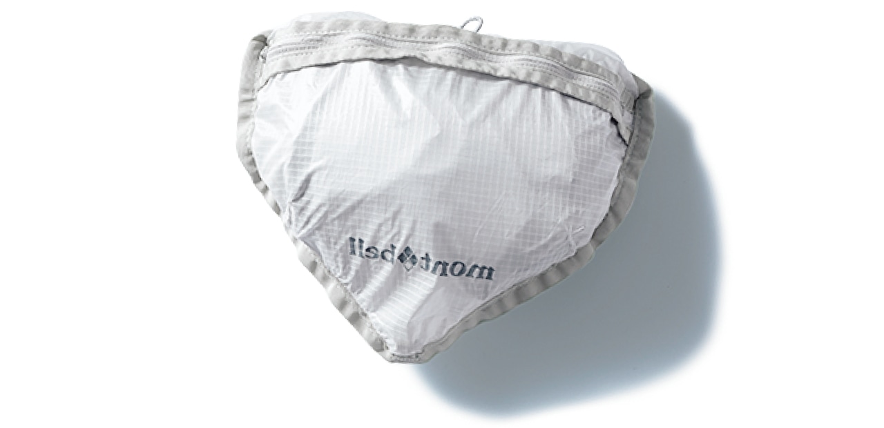 三角形のトップリッドの部分にコンパクトにしまえる仕様