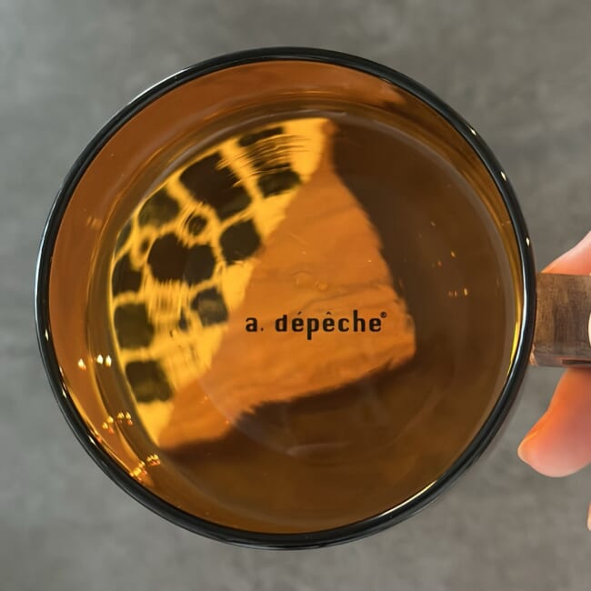 【a.depech |アデペシュ 】ガラス×ウォールナットのティーカップ