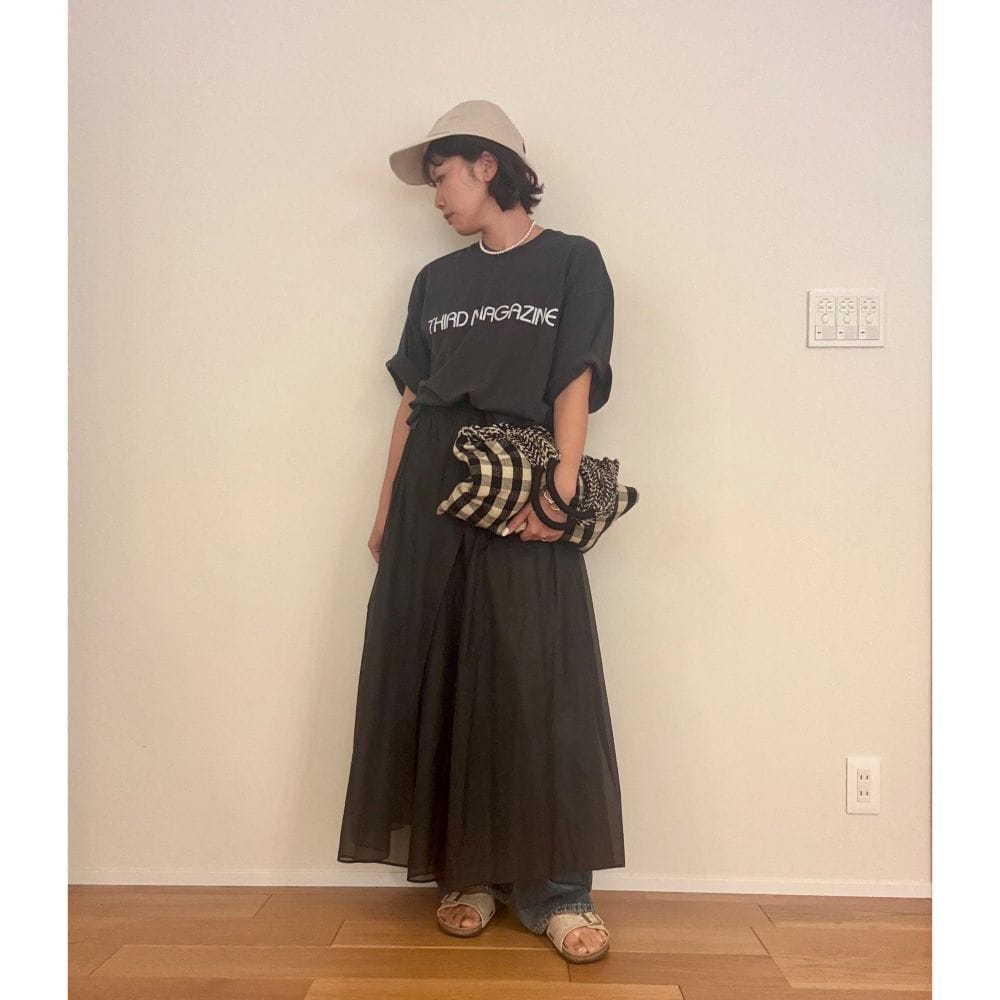 サードマガジン　ロゴT　コーデ