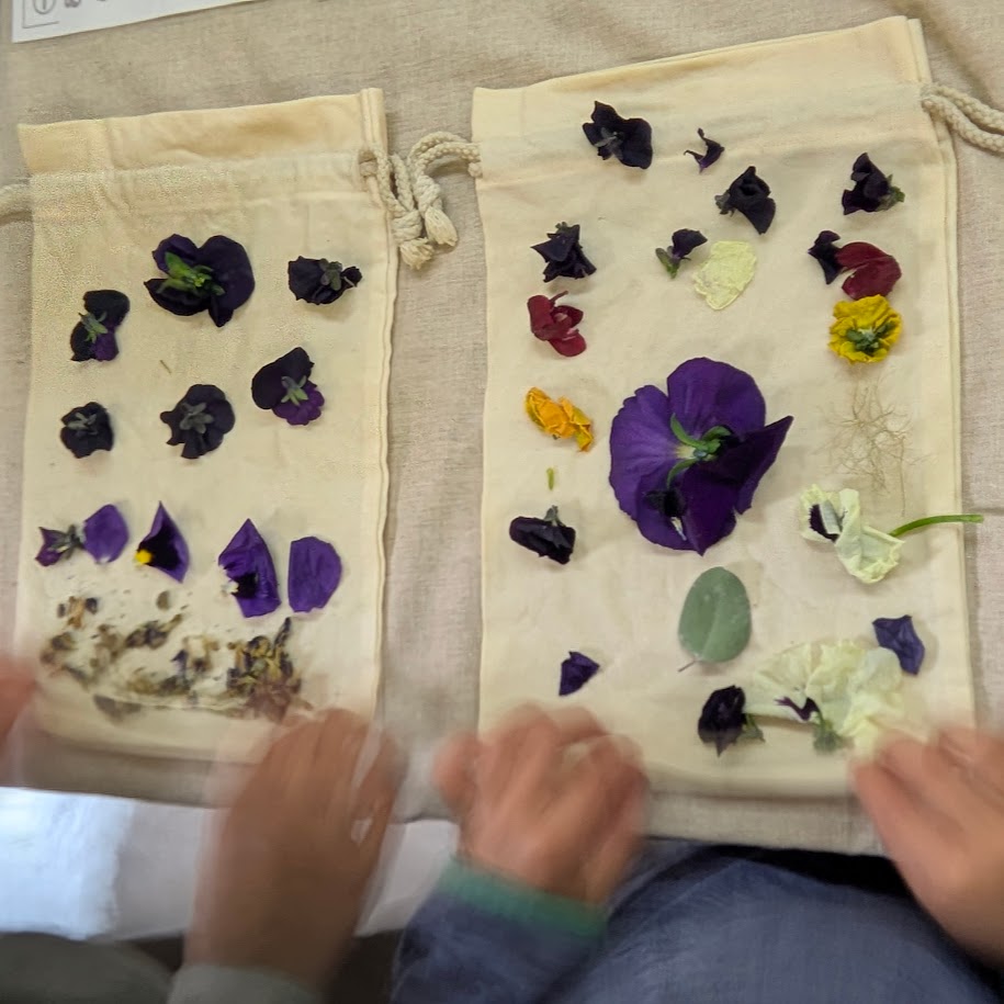 こども　バンドルダイ　草木染