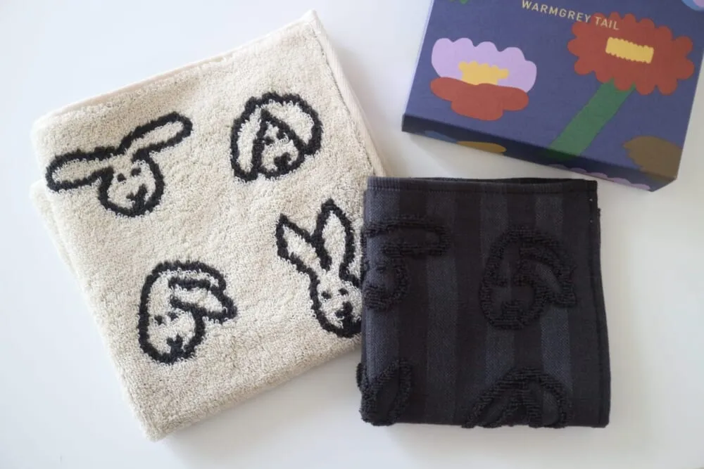 WARMGREY TAIL「Bunny Bunny ハンドタオル・ハンドクロス」
