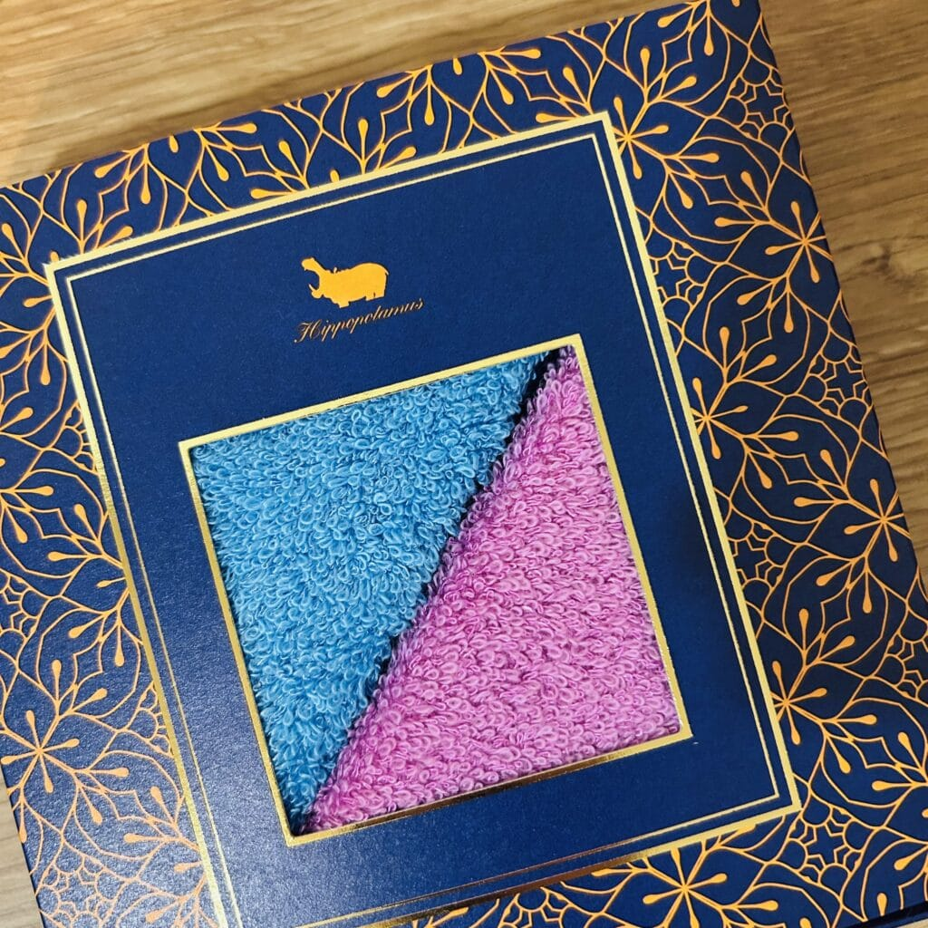 ヒポポタマス「オーガニックコットン&バンブー ハンカチーフタオル」ギフトボックス