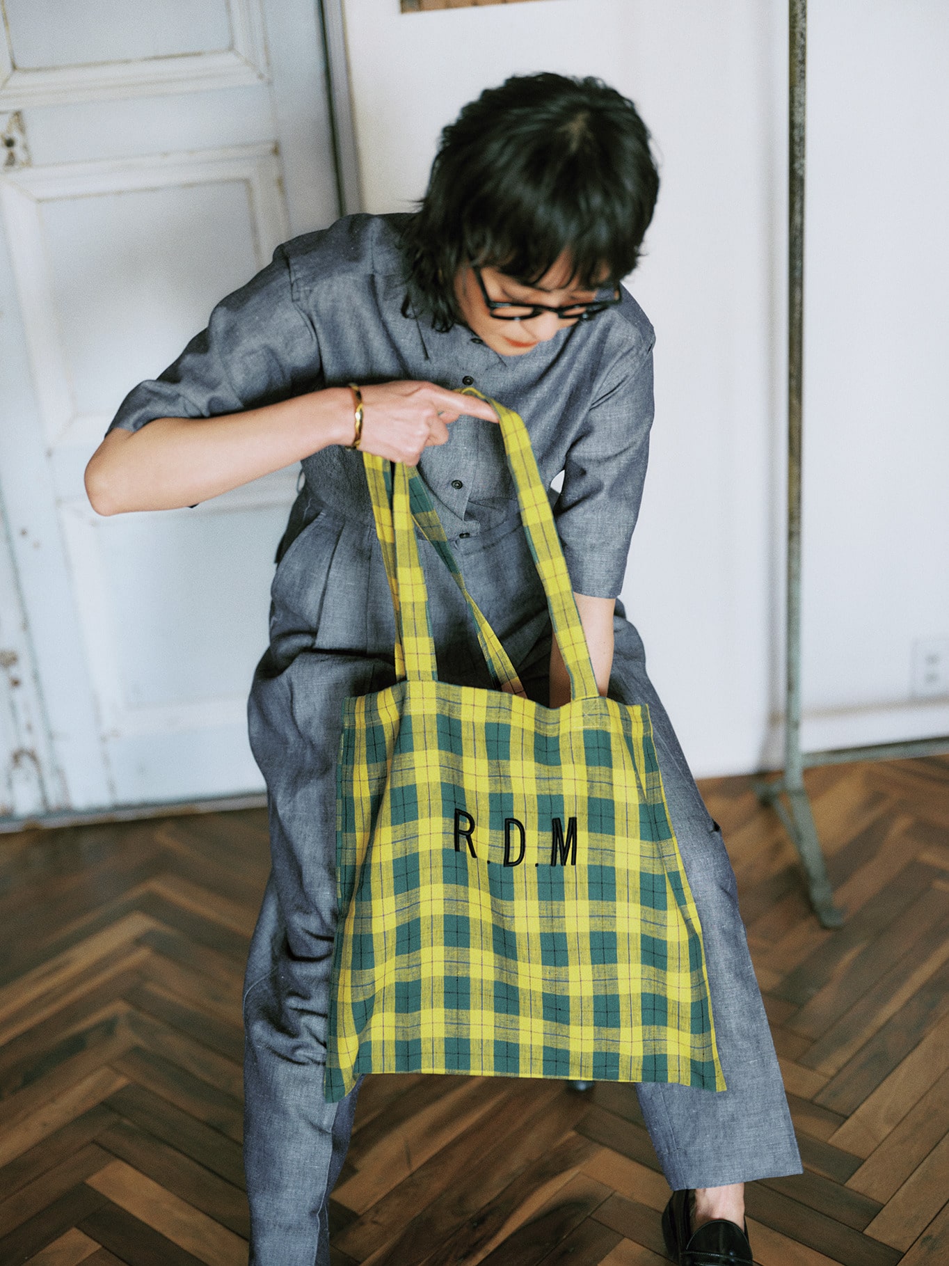 【石上美津江さん別注】【洗える】R.D.M EMBROIDERY TOTE BAG