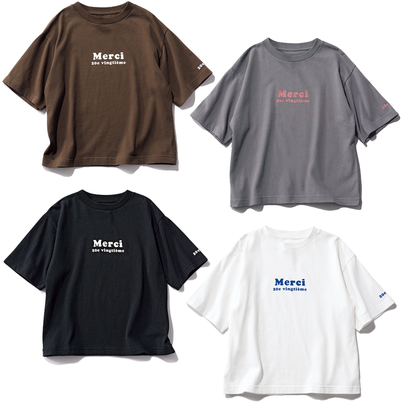 20th Anniv. LEE限定 12closet(トゥエルブクローゼット)【洗える】USAコットン Merci Tシャツ