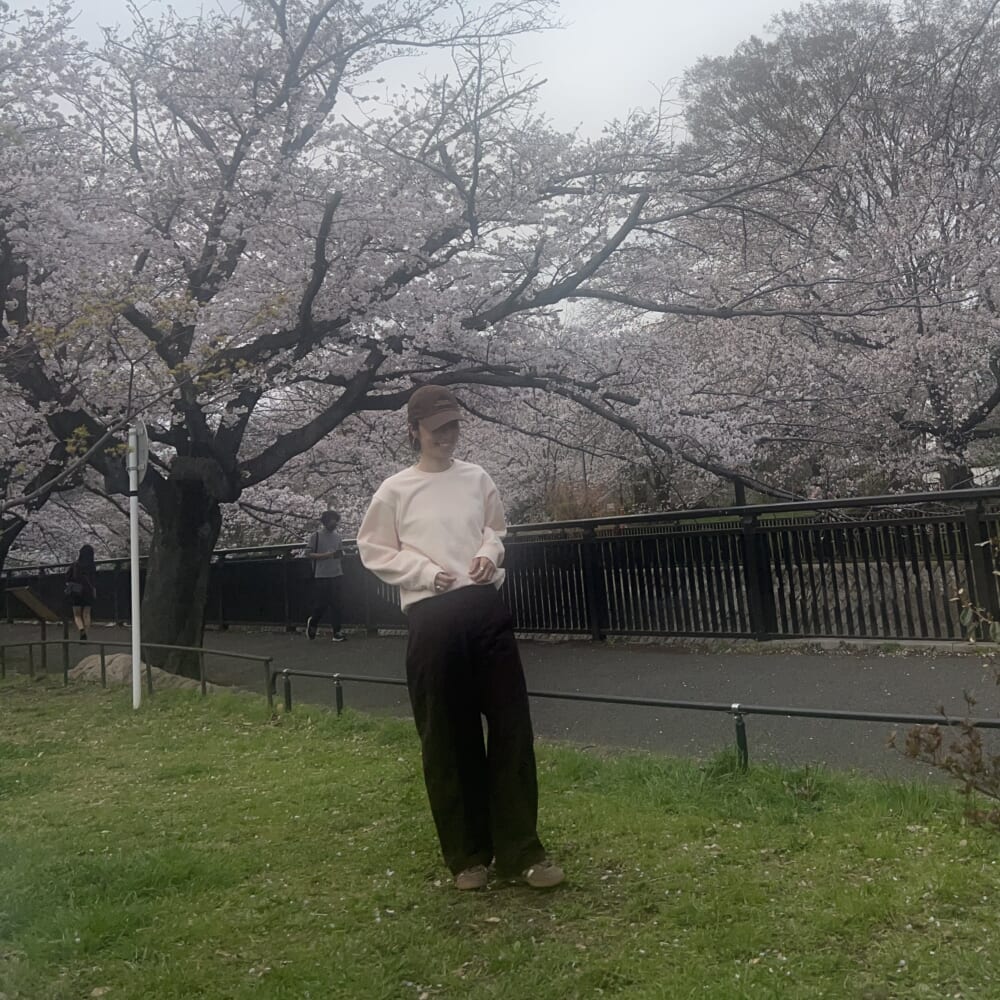 無印良品 ピンク スウェット お花見