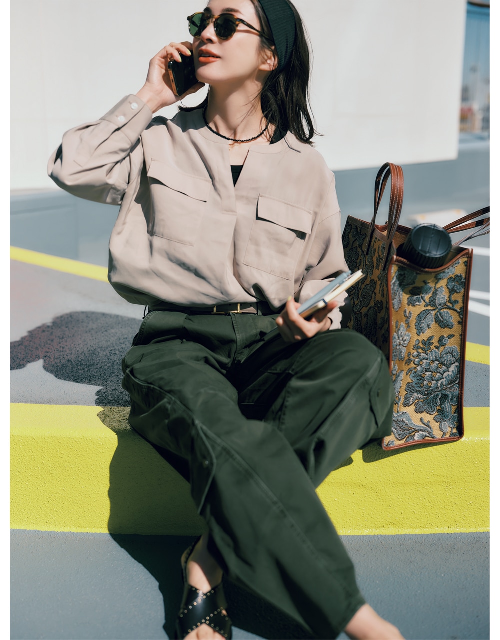 ¥4950【CROSS FUNCTION（クロス ファンクション）】接触冷感ブラウスコーデ 高垣麗子さん