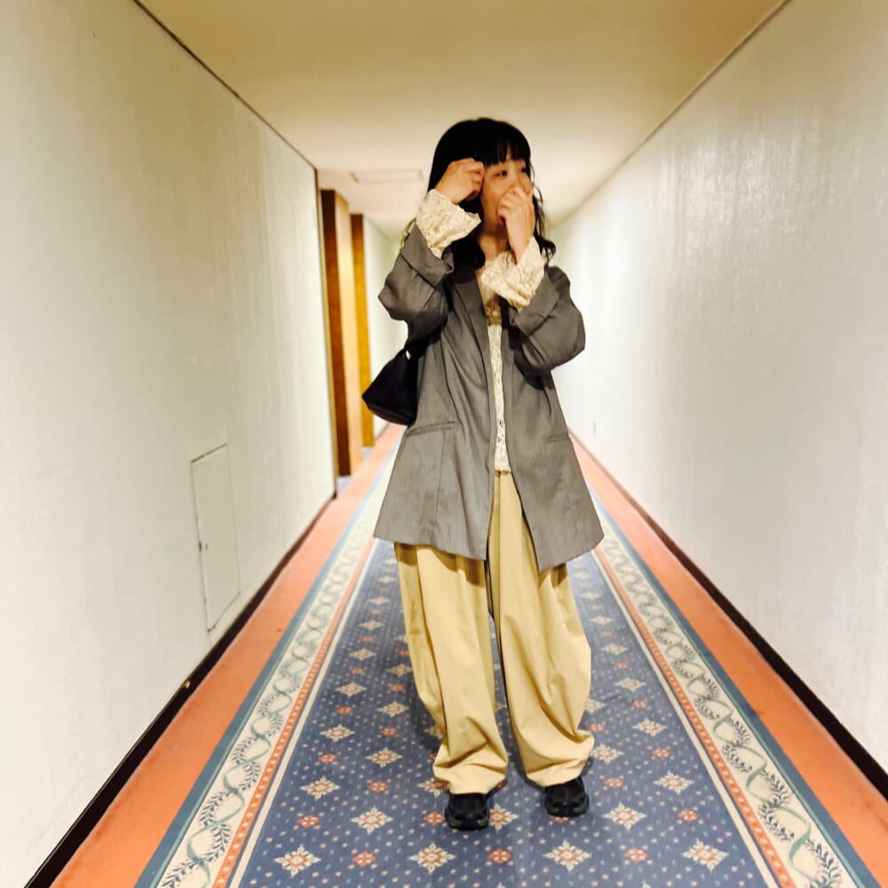 Kastane カルゼテーラードジャケット 【 notch. by yui 】タックワイドコクーンパンツ