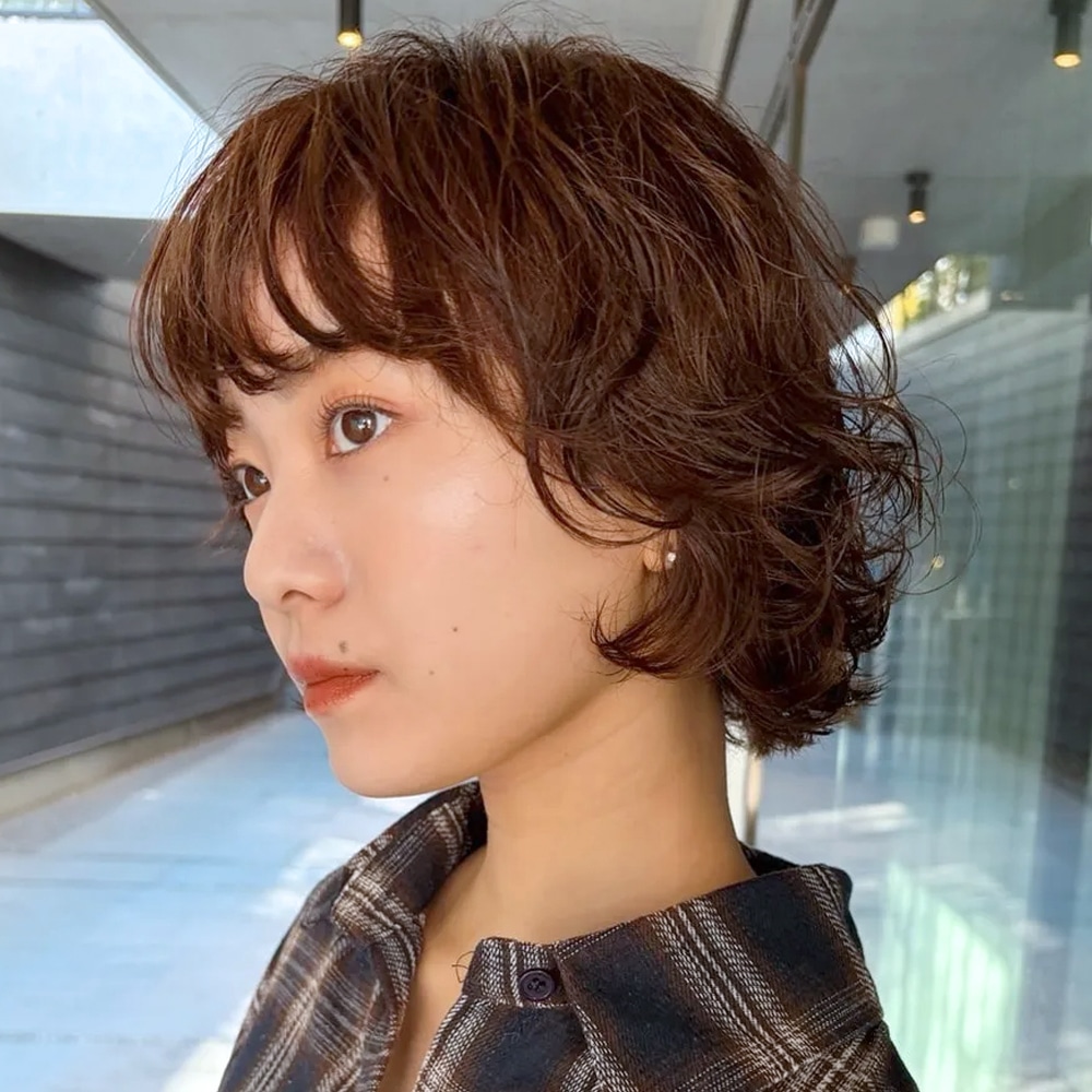 「ニュアンスパーマ」が決め手！時短でスタイリングできるレイヤーボブ　アザーカット01