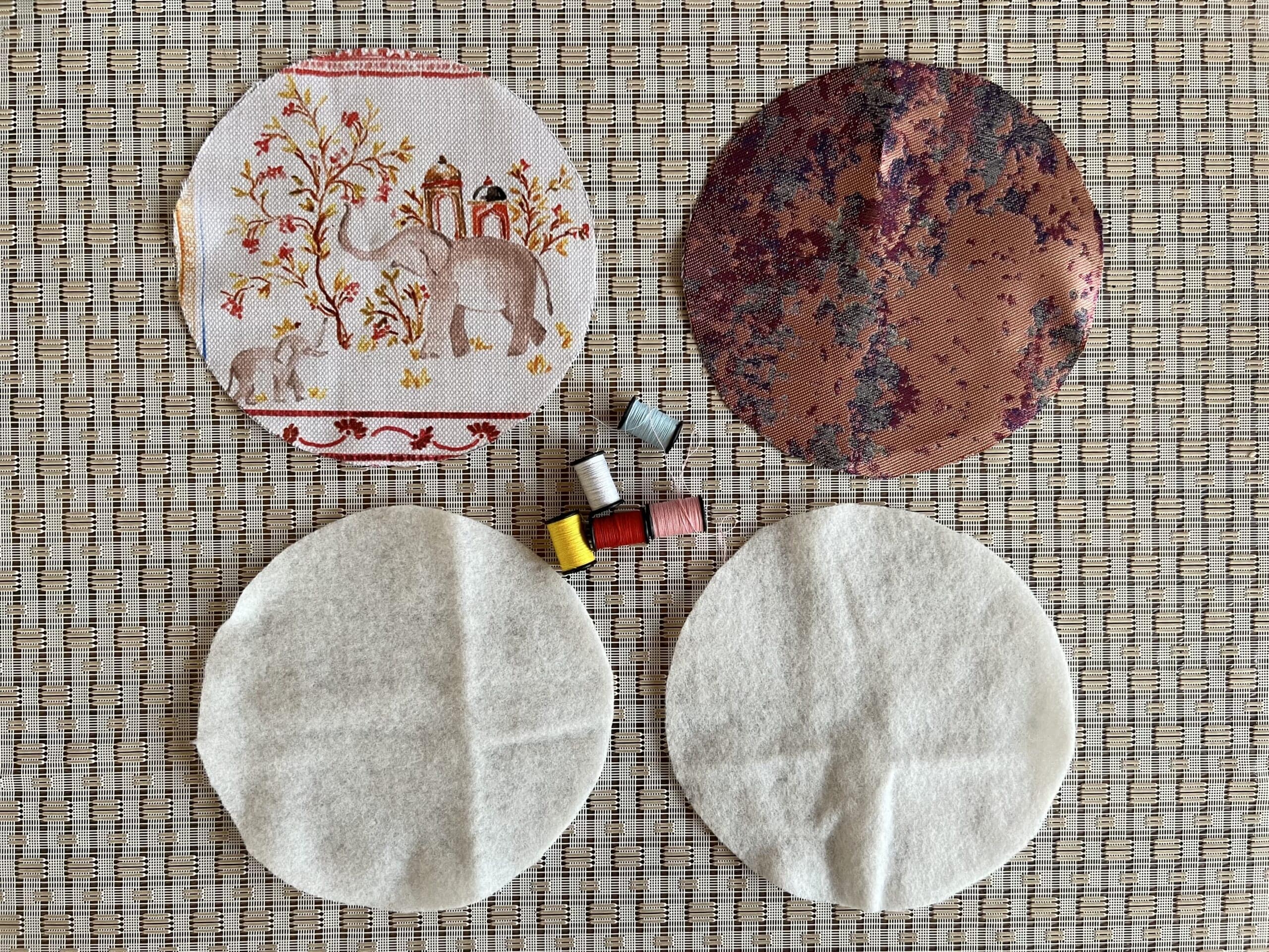 民芸風大きめコースター・ティーマットを作りました TB icoco