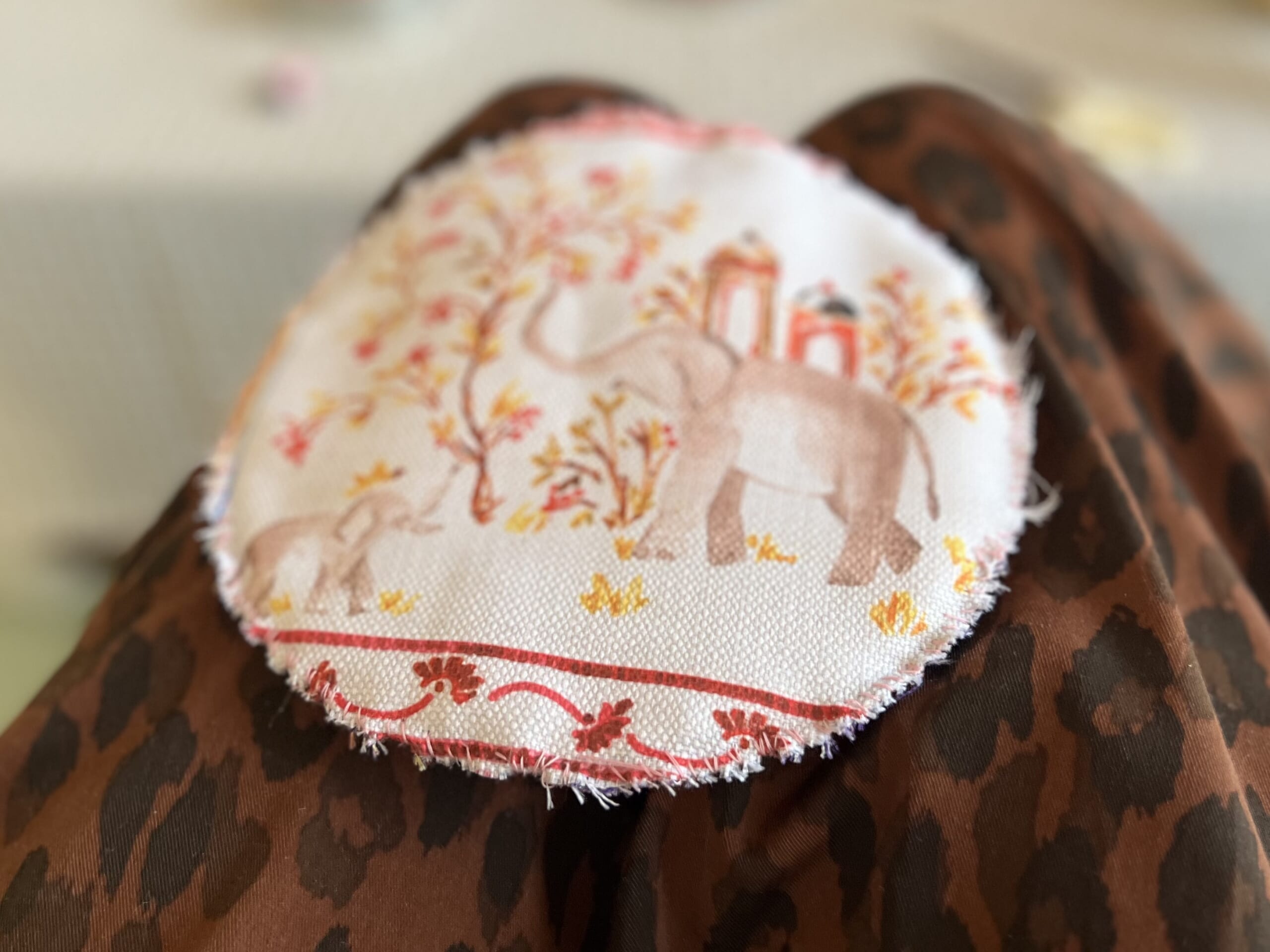 民芸風大きめコースター・ティーマットを作りました TB icoco