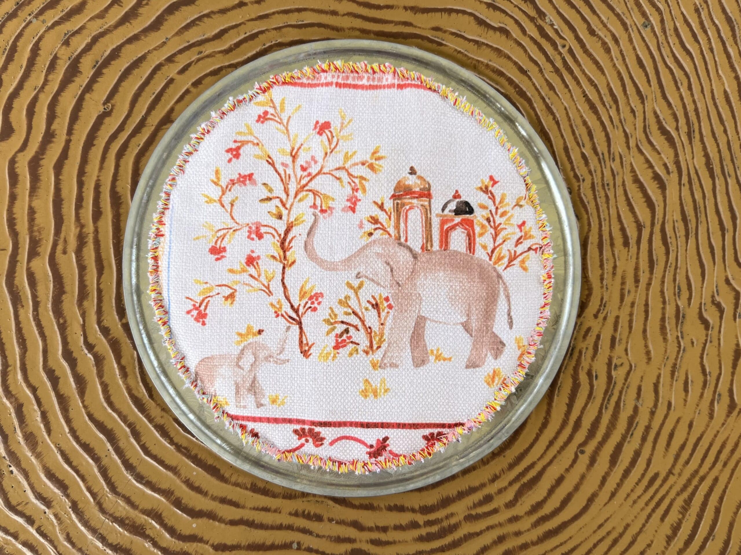 民芸風大きめコースター・ティーマットを作りました TB icoco