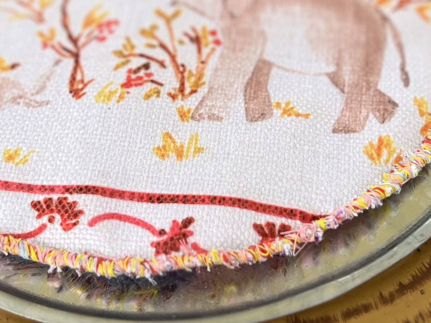 民芸風大きめコースター・ティーマットを作りました TB icoco