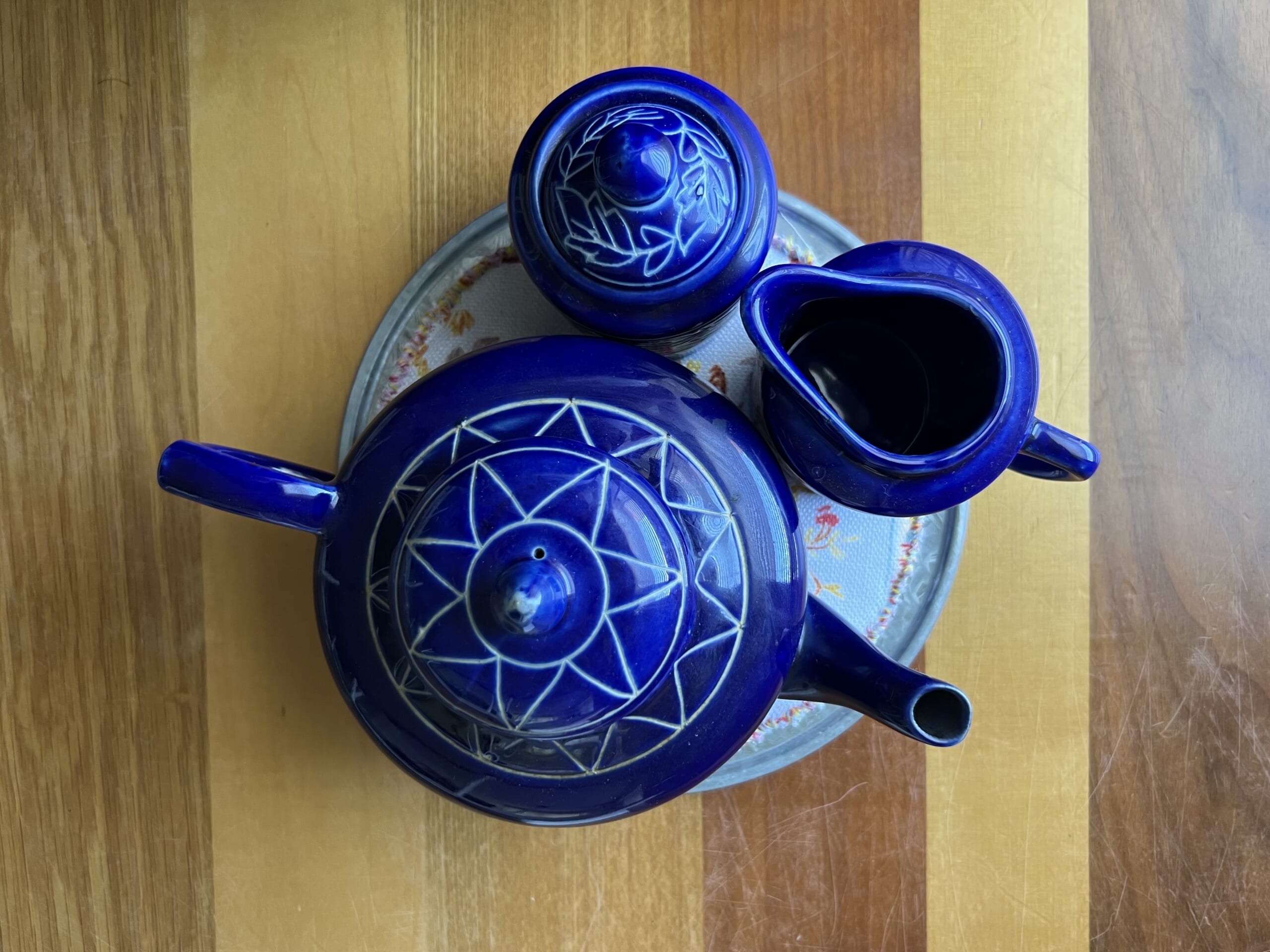 民芸風大きめコースター・ティーマットを作りました TB icoco