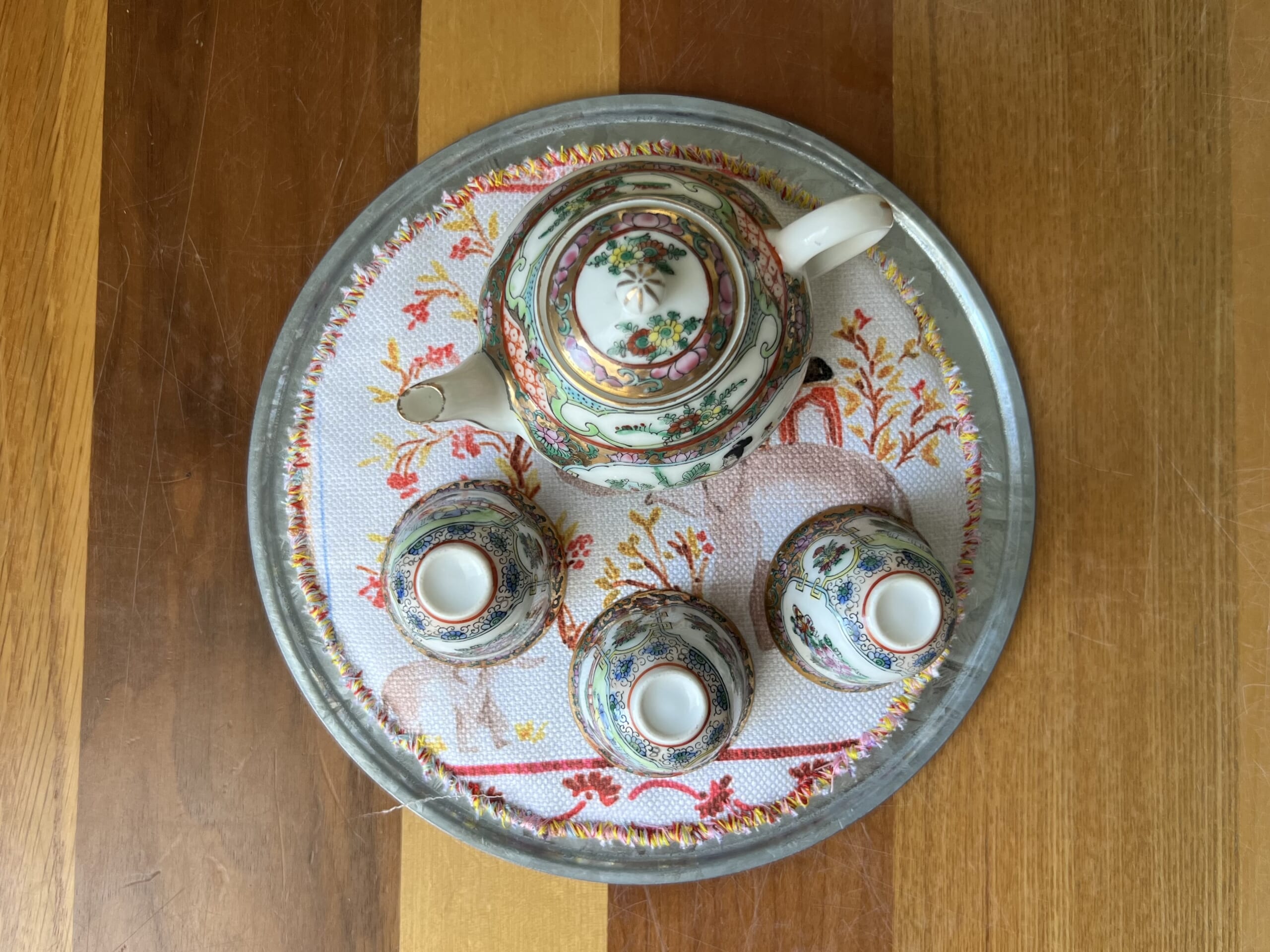 民芸風大きめコースター・ティーマットを作りました TB icoco