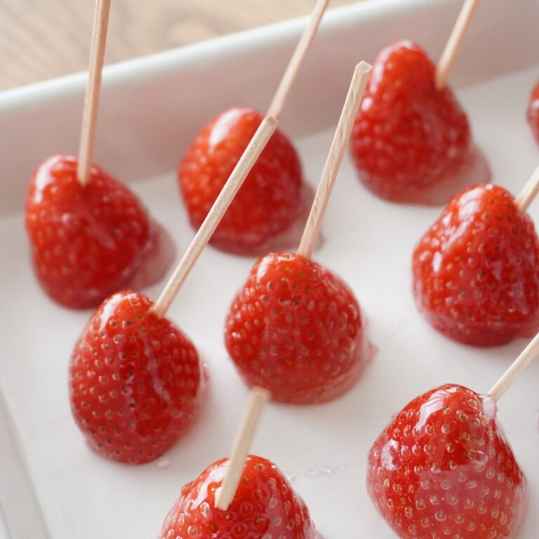 近藤幸子さん「いちご飴」完成