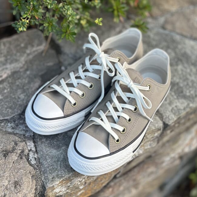 CONVERSE(コンバース)の【雅姫さんコラボ】ALL STAR（R） OX／HW　グレージュ　LEEマルシェ