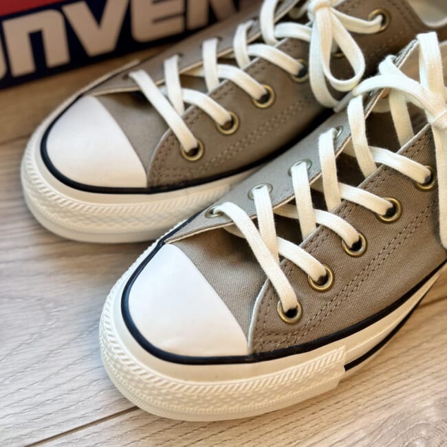 CONVERSE(コンバース)の【雅姫さんコラボ】ALL STAR（R） OX／HW　グレージュ　LEEマルシェ
