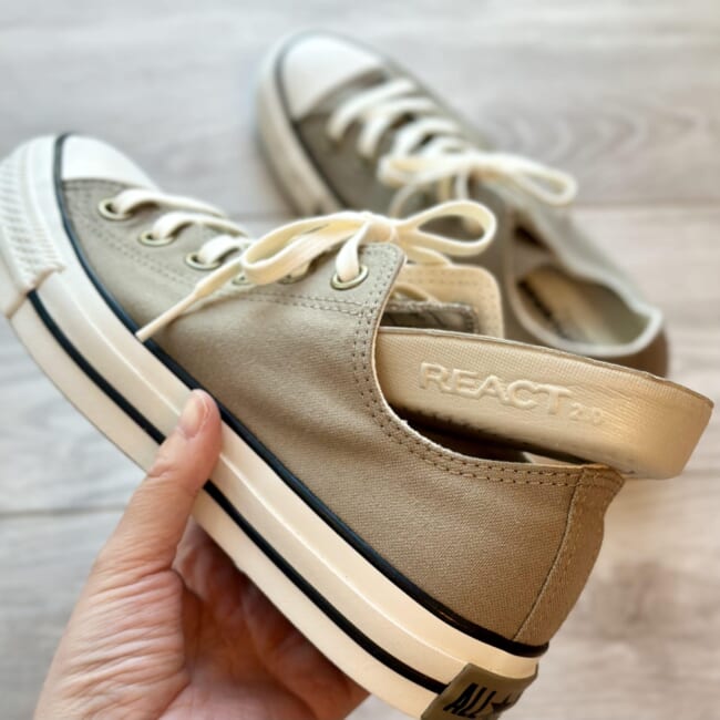 CONVERSE(コンバース)の【雅姫さんコラボ】ALL STAR（R） OX／HW　グレージュ　LEEマルシェ