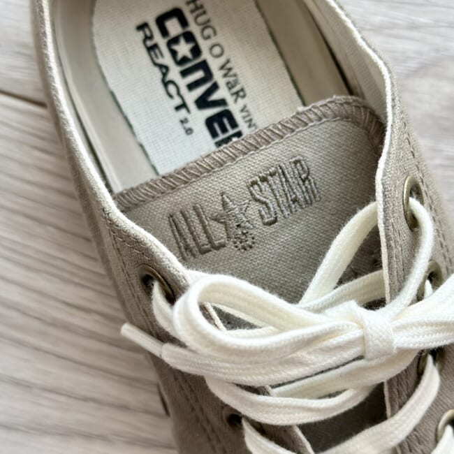 CONVERSE(コンバース)の【雅姫さんコラボ】ALL STAR（R） OX／HW　グレージュ　LEEマルシェ