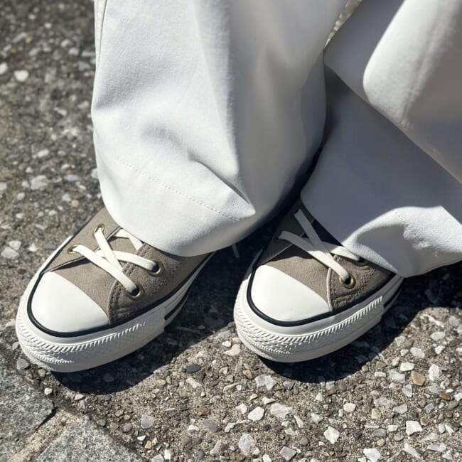 CONVERSE(コンバース)の【雅姫さんコラボ】ALL STAR（R） OX／HW　グレージュ　LEEマルシェ